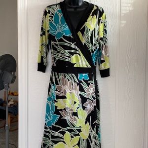 Alfani Petite Multicolor Wrap Dress, Women's Size